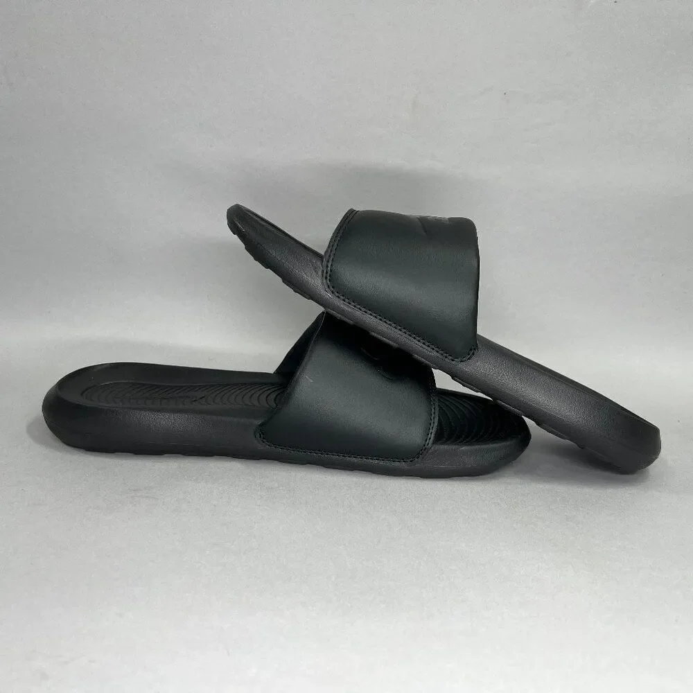 Nike Victori One Sandals Men's Size 8 Black Running Recovery Summer Beach Slides